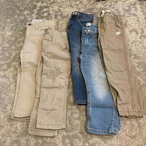 3T boys pants khakis/jeans 5 pairs